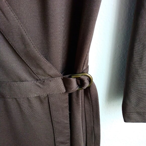 Lapis small brown wrap dress - Picture 4 of 11